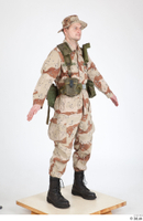  Photos Army Man in Camouflage uniform 7 20th century US Army a poses camouflage whole body 0016.jpg